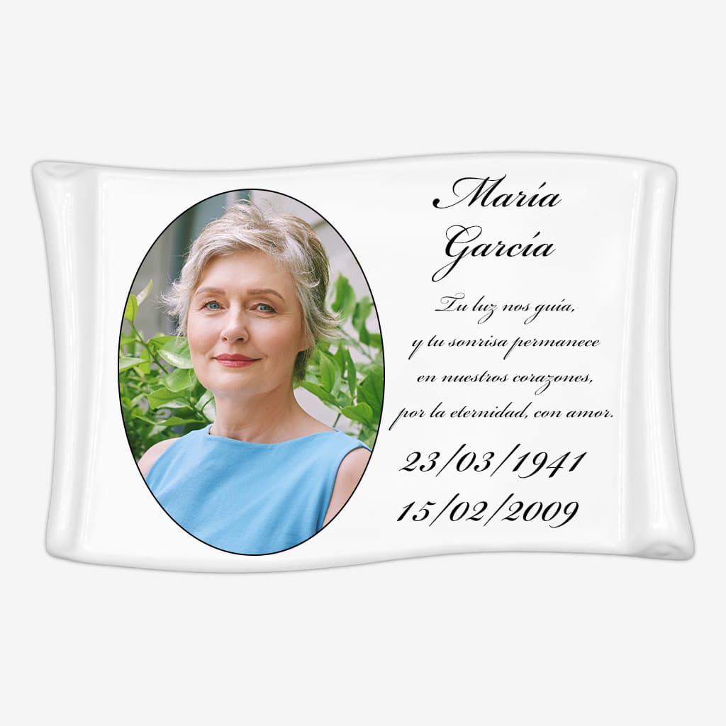 Fotos para lápidas en porcelana personalizadas - Pergamino